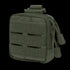 The Condor Dip Pouch is a small green tactical pouch featuring two front hook-and-loop panels, horizontal laser-cut slits, dual zipper pulls, and a top strap for secure attachment—ideal for military or first responders.